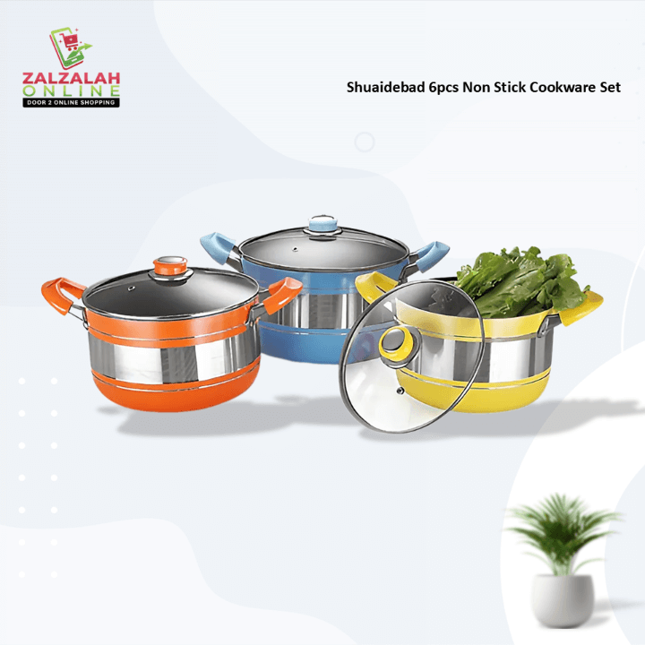 Shuaidebad 6pcs Non Stick Cookware Set
