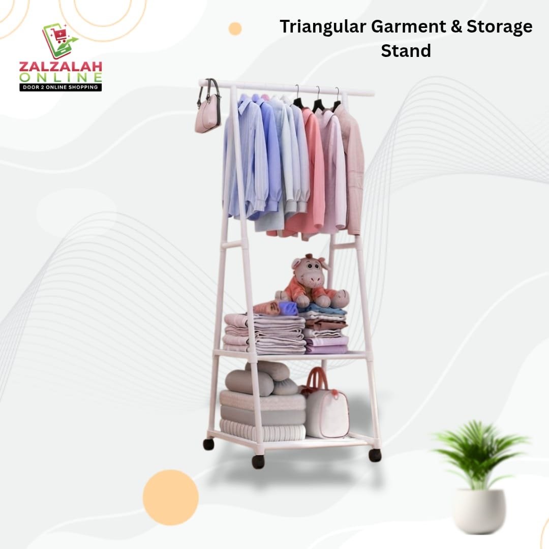 Modern Triangle Garment & Storage Stand31:84