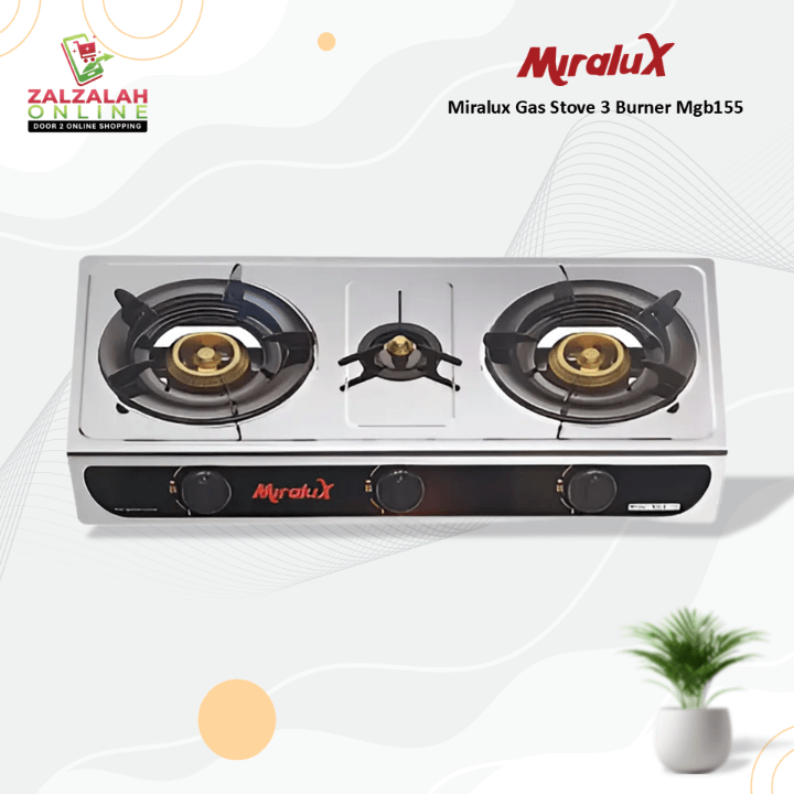 Miralux Gas Stove 3 Burner Mgb155
