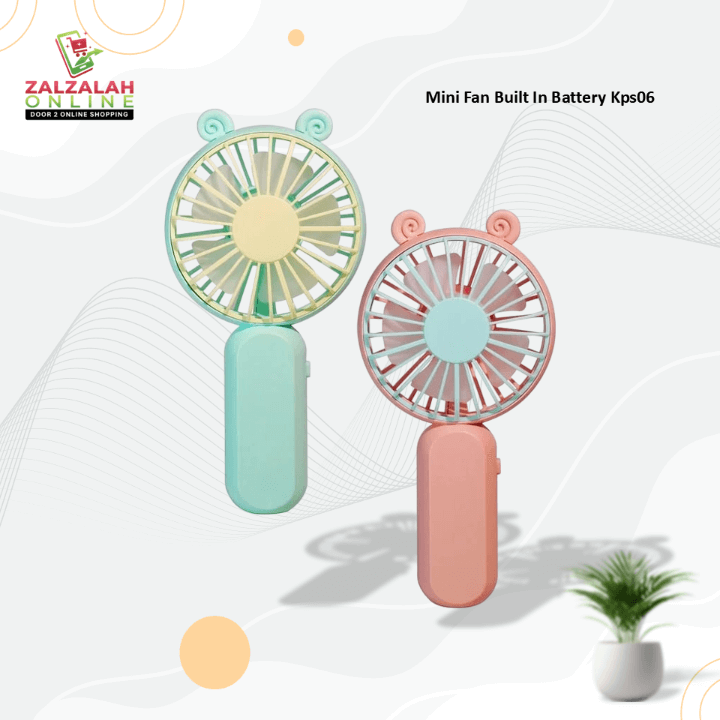 Mini Fan Built In Battery Kps06Blue