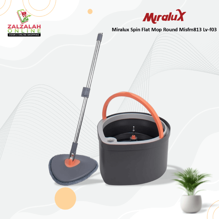 Miralux Spin Flat Mop Round Misfm813 Lv-f03
